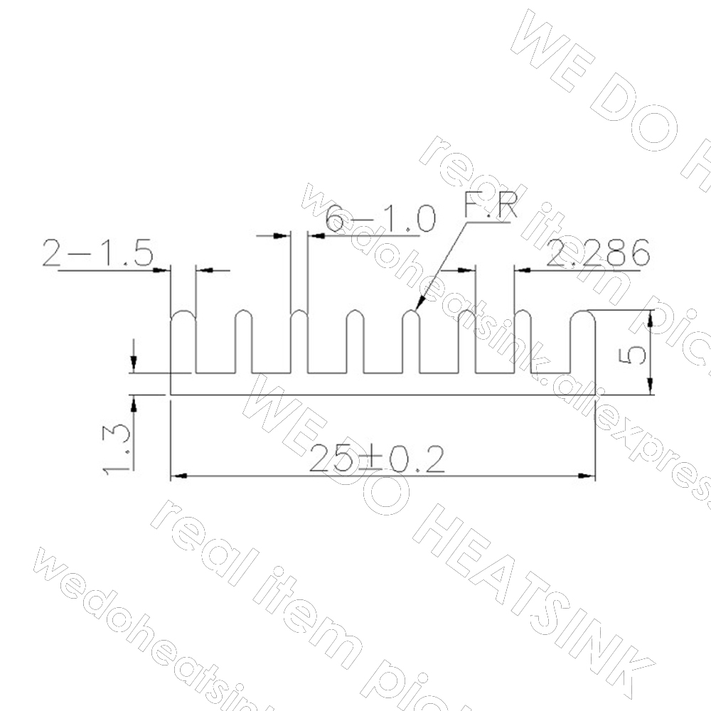 Wykonujemy Radiator 25x25x5mm  – Aluminium Extrusion recenzja i cena